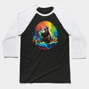 Otter Earth Day Baseball T-Shirt